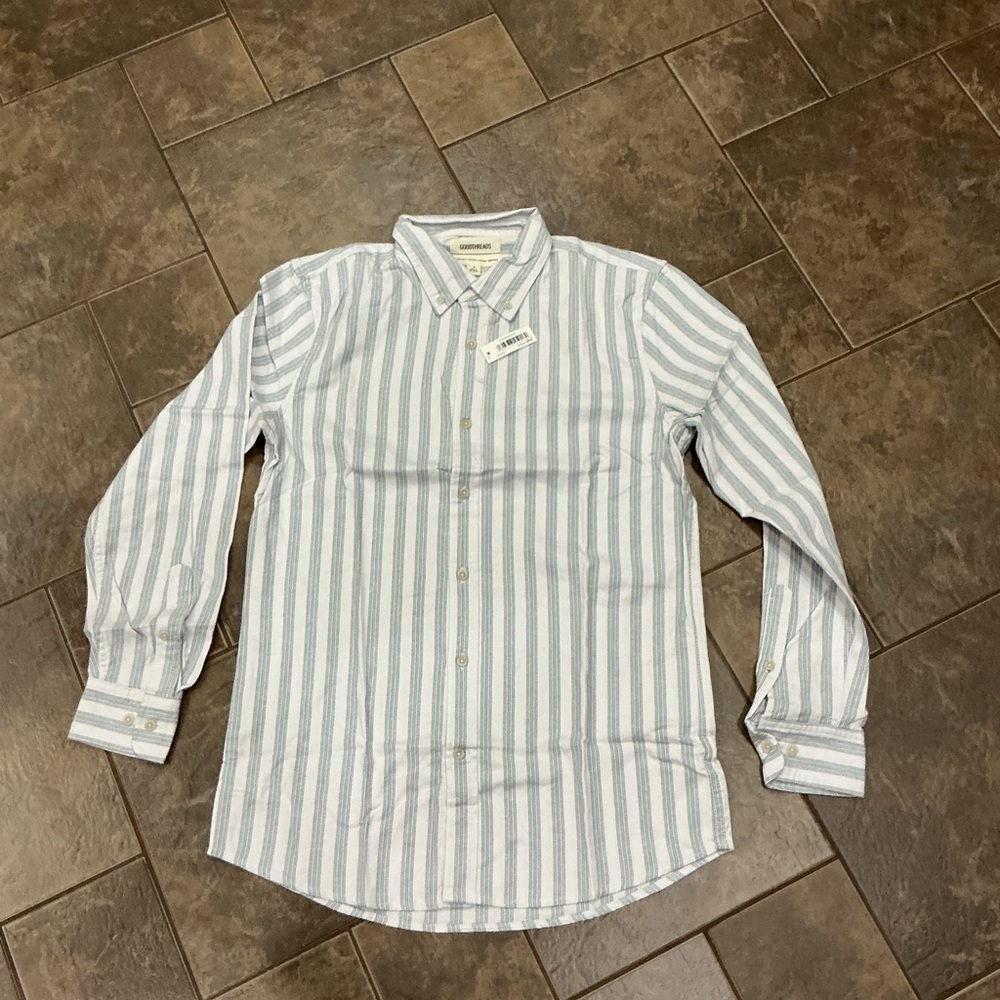 Goodthreads Men's Striped Button Down Shirt